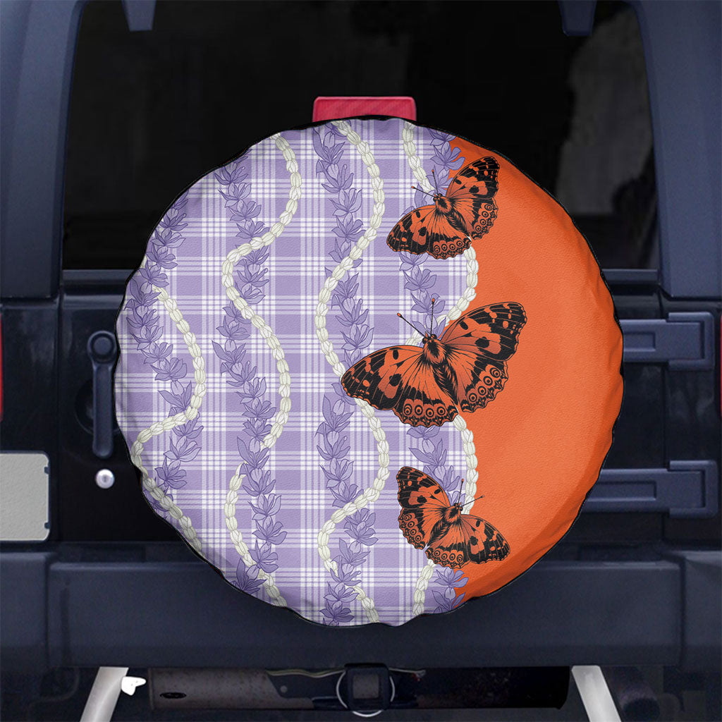 Kamehameha Butterfly Palaka Hawaii Spare Tire Cover Pulelehua Honohono Pikake Lei