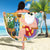 Aloha Hawaii Mele Kalikimaka Beach Blanket Chilling Santa With Pineapple - Polynesian Pattern