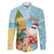 Aloha Hawaii Mele Kalikimaka Family Matching Puletasi and Hawaiian Shirt Chilling Santa With Pineapple - Polynesian Pattern