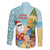 Aloha Hawaii Mele Kalikimaka Family Matching Puletasi and Hawaiian Shirt Chilling Santa With Pineapple - Polynesian Pattern