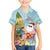 Aloha Hawaii Mele Kalikimaka Family Matching Short Sleeve Bodycon Dress and Hawaiian Shirt Chilling Santa With Pineapple - Polynesian Pattern