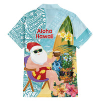 Aloha Hawaii Mele Kalikimaka Hawaiian Shirt Chilling Santa With Pineapple - Polynesian Pattern LT14 - Polynesian Pride