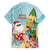 Aloha Hawaii Mele Kalikimaka Hawaiian Shirt Chilling Santa With Pineapple - Polynesian Pattern