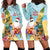 Aloha Hawaii Mele Kalikimaka Hoodie Dress Chilling Santa With Pineapple - Polynesian Pattern