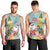 Aloha Hawaii Mele Kalikimaka Men Tank Top Chilling Santa With Pineapple - Polynesian Pattern