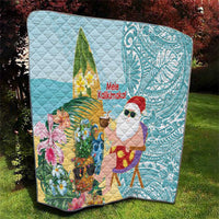 Aloha Hawaii Mele Kalikimaka Quilt Chilling Santa With Pineapple - Polynesian Pattern LT14 - Polynesian Pride