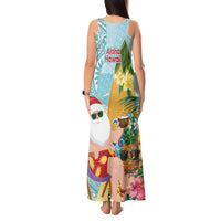 Aloha Hawaii Mele Kalikimaka Tank Maxi Dress Chilling Santa With Pineapple - Polynesian Pattern LT14 - Polynesian Pride
