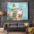 Aloha Hawaii Mele Kalikimaka Tapestry Chilling Santa With Pineapple - Polynesian Pattern