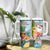 Aloha Hawaii Mele Kalikimaka Tumbler With Handle Chilling Santa With Pineapple - Polynesian Pattern