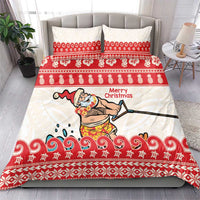 Mele Kalikimaka Hawaii Bedding Set Water-skiing Santa Tropical Vibes LT14 - Polynesian Pride