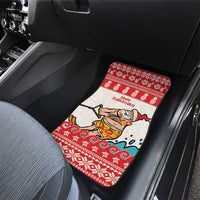 Mele Kalikimaka Hawaii Car Mats Water-skiing Santa Tropical Vibes LT14 - Polynesian Pride