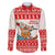 Mele Kalikimaka Hawaii Family Matching Long Sleeve Bodycon Dress and Hawaiian Shirt Water-skiing Santa Tropical Vibes