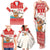 Mele Kalikimaka Hawaii Family Matching Tank Maxi Dress and Hawaiian Shirt Water-skiing Santa Tropical Vibes