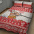 Mele Kalikimaka Hawaii Quilt Bed Set Water-skiing Santa Tropical Vibes