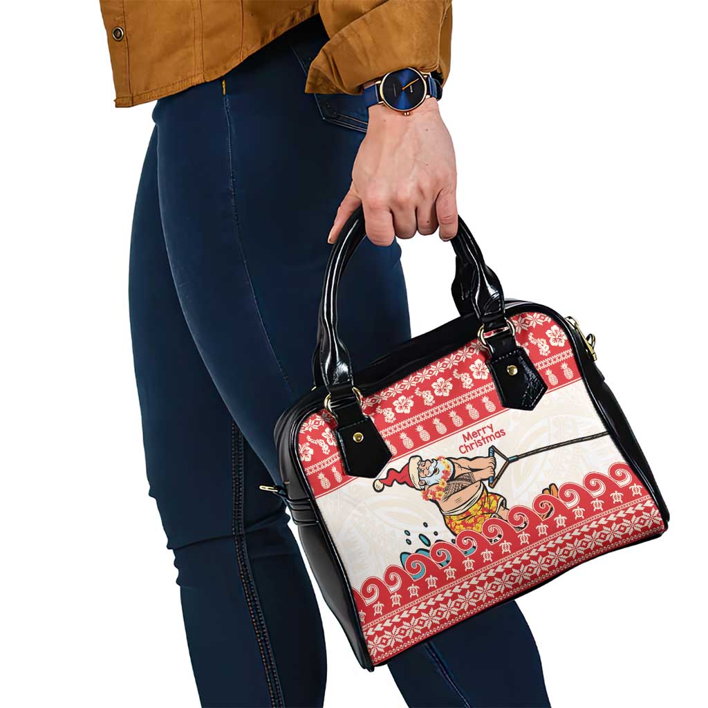 Mele Kalikimaka Hawaii Shoulder Handbag Water-skiing Santa Tropical Vibes LT14 - Polynesian Pride