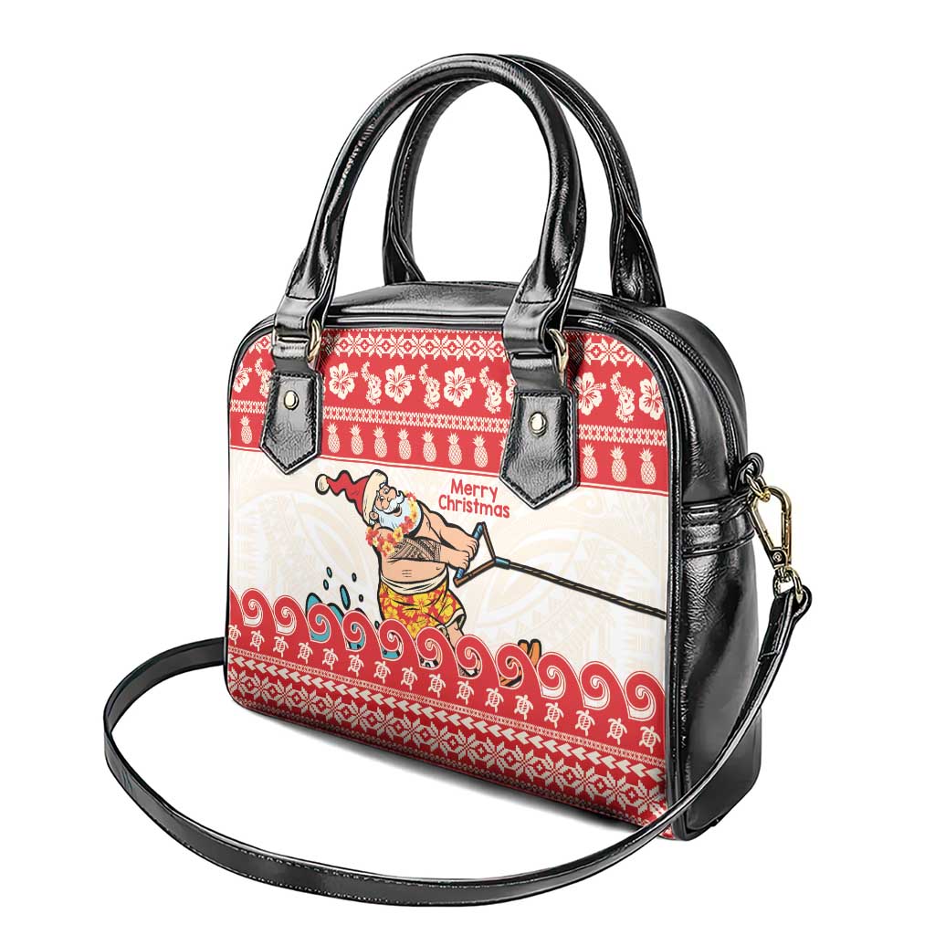 Mele Kalikimaka Hawaii Shoulder Handbag Water-skiing Santa Tropical Vibes LT14 - Polynesian Pride