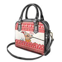 Mele Kalikimaka Hawaii Shoulder Handbag Water-skiing Santa Tropical Vibes LT14 - Polynesian Pride