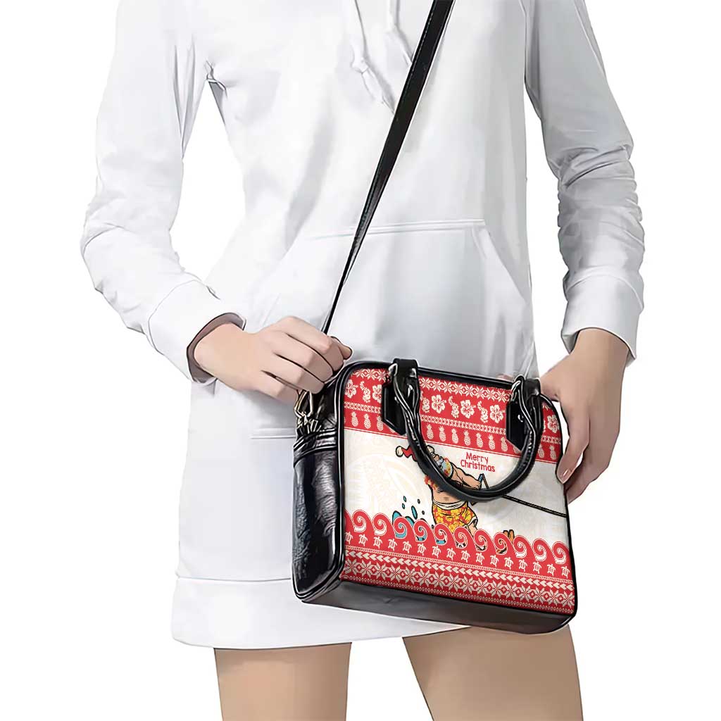 Mele Kalikimaka Hawaii Shoulder Handbag Water-skiing Santa Tropical Vibes LT14 - Polynesian Pride