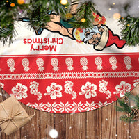 Mele Kalikimaka Hawaii Tree Skirt Water-skiing Santa Tropical Vibes LT14 - Polynesian Pride