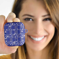 Blue Palaka Japanese Patterns AirPods Case Koi Fish Asanoha Sakura Patchwork Stylized LT14 - Polynesian Pride