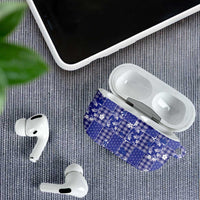 Blue Palaka Japanese Patterns AirPods Case Koi Fish Asanoha Sakura Patchwork Stylized LT14 - Polynesian Pride