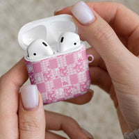 Pink Palaka Japanese Patterns AirPods Case Koi Fish Asanoha Sakura Patchwork Stylized LT14 - Polynesian Pride