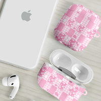 Pink Palaka Japanese Patterns AirPods Case Koi Fish Asanoha Sakura Patchwork Stylized LT14 - Polynesian Pride