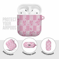 Pink Palaka Japanese Patterns AirPods Case Koi Fish Asanoha Sakura Patchwork Stylized LT14 - Polynesian Pride