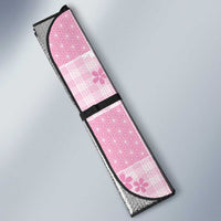 Pink Palaka Japanese Patterns Auto Sun Shade Koi Fish Asanoha Sakura Patchwork Stylized LT14 - Polynesian Pride