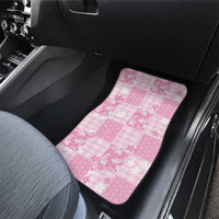 Pink Palaka Japanese Patterns Car Mats Koi Fish Asanoha Sakura Patchwork Stylized LT14 - Polynesian Pride