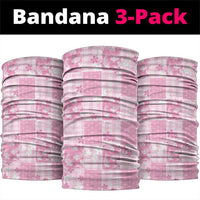 Pink Palaka Japanese Patterns Neck Gaiter Koi Fish Asanoha Sakura Patchwork Stylized LT14 package One Size: 25*50cm Pink - Polynesian Pride