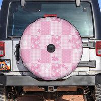 Pink Palaka Japanese Patterns Spare Tire Cover Koi Fish Asanoha Sakura Patchwork Stylized LT14 Pink - Polynesian Pride