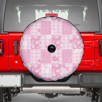 Pink Palaka Japanese Patterns Spare Tire Cover Koi Fish Asanoha Sakura Patchwork Stylized LT14 - Polynesian Pride