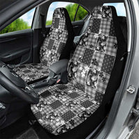 Black Palaka Japanese Patterns Car Seat Cover Koi Fish Asanoha Sakura Patchwork Stylized LT14 - Polynesian Pride