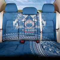 Toa Samoa Rugby Custom Back Car Seat Cover Uso aso uma Samoan Pattern Blue LT14 One Size Blue - Polynesian Pride