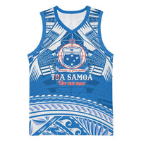 Toa Samoa Rugby Custom Basketball Jersey Uso aso uma Samoan Pattern Blue LT14 Unisex Blue - Polynesian Pride
