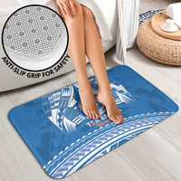 Toa Samoa Rugby Custom Bathroom Set Uso aso uma Samoan Pattern Blue LT14 - Polynesian Pride