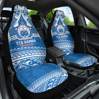Toa Samoa Rugby Custom Car Seat Cover Uso aso uma Samoan Pattern Blue LT14 One Size Blue - Polynesian Pride