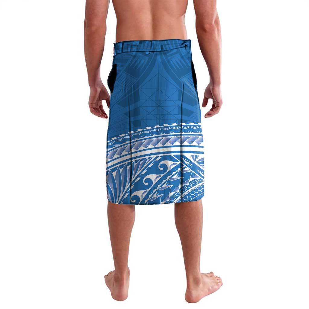 Toa Samoa Rugby Custom Lavalava Uso aso uma Samoan Pattern Blue LT14 - Polynesian Pride