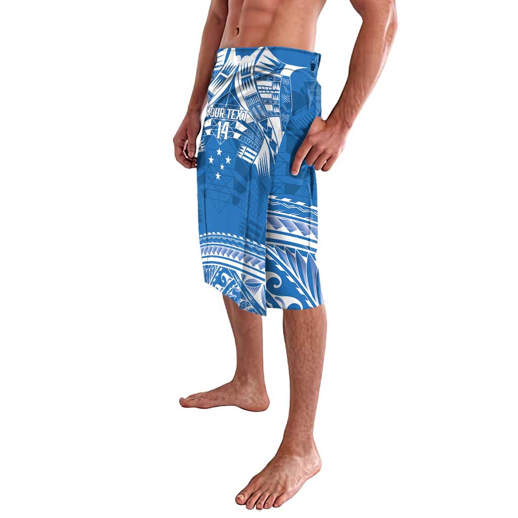 Toa Samoa Rugby Custom Lavalava Uso aso uma Samoan Pattern Blue LT14 - Polynesian Pride