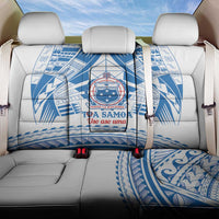 Toa Samoa Rugby Custom Back Car Seat Cover Uso aso uma Samoan Pattern White LT14 One Size White - Polynesian Pride