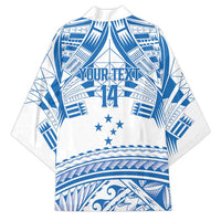 Toa Samoa Rugby Custom Kimono Uso aso uma Samoan Pattern White LT14 - Polynesian Pride