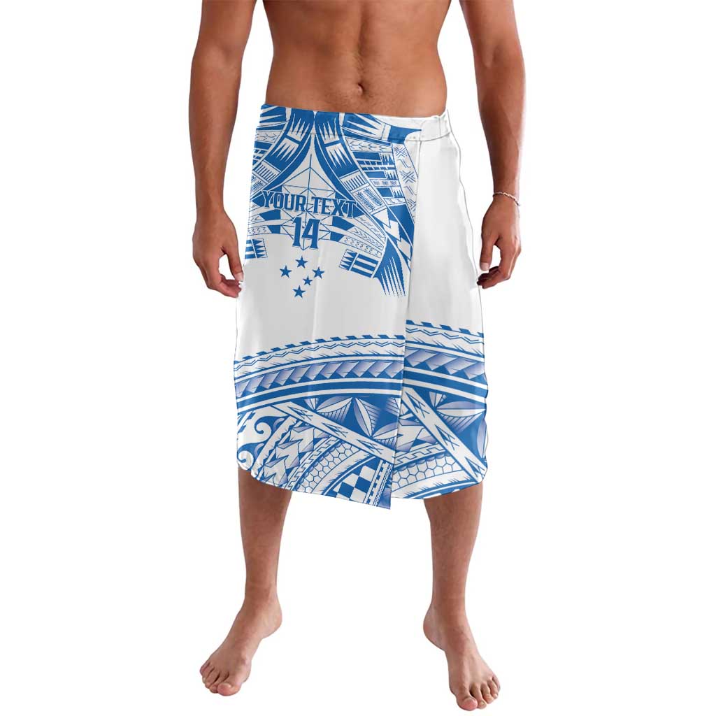 Toa Samoa Rugby Custom Lavalava Uso aso uma Samoan Pattern White LT14 White - Polynesian Pride
