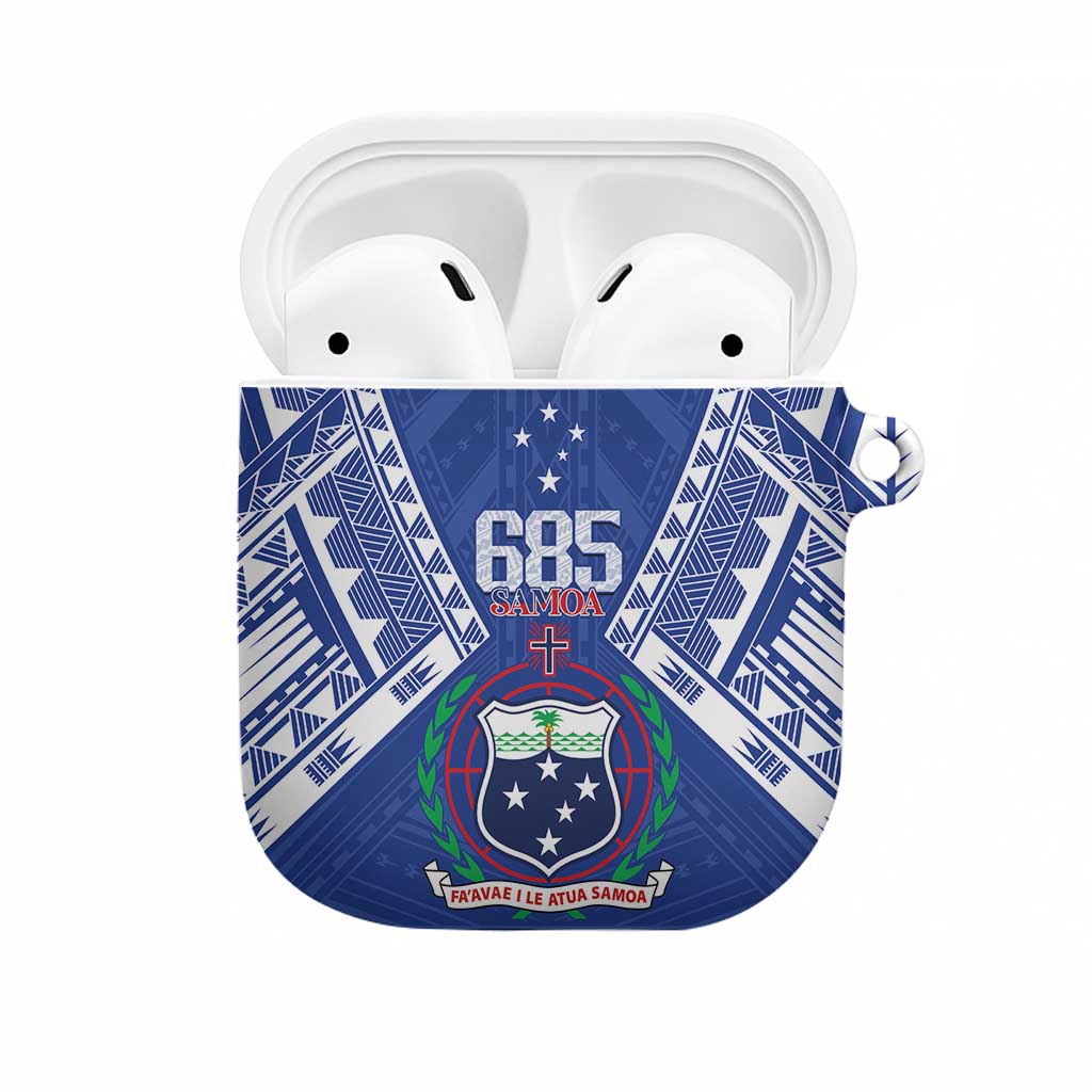 Samoa 685 AirPods Case Samoan Pride Coat Of Arms LT14 Blue - Polynesian Pride