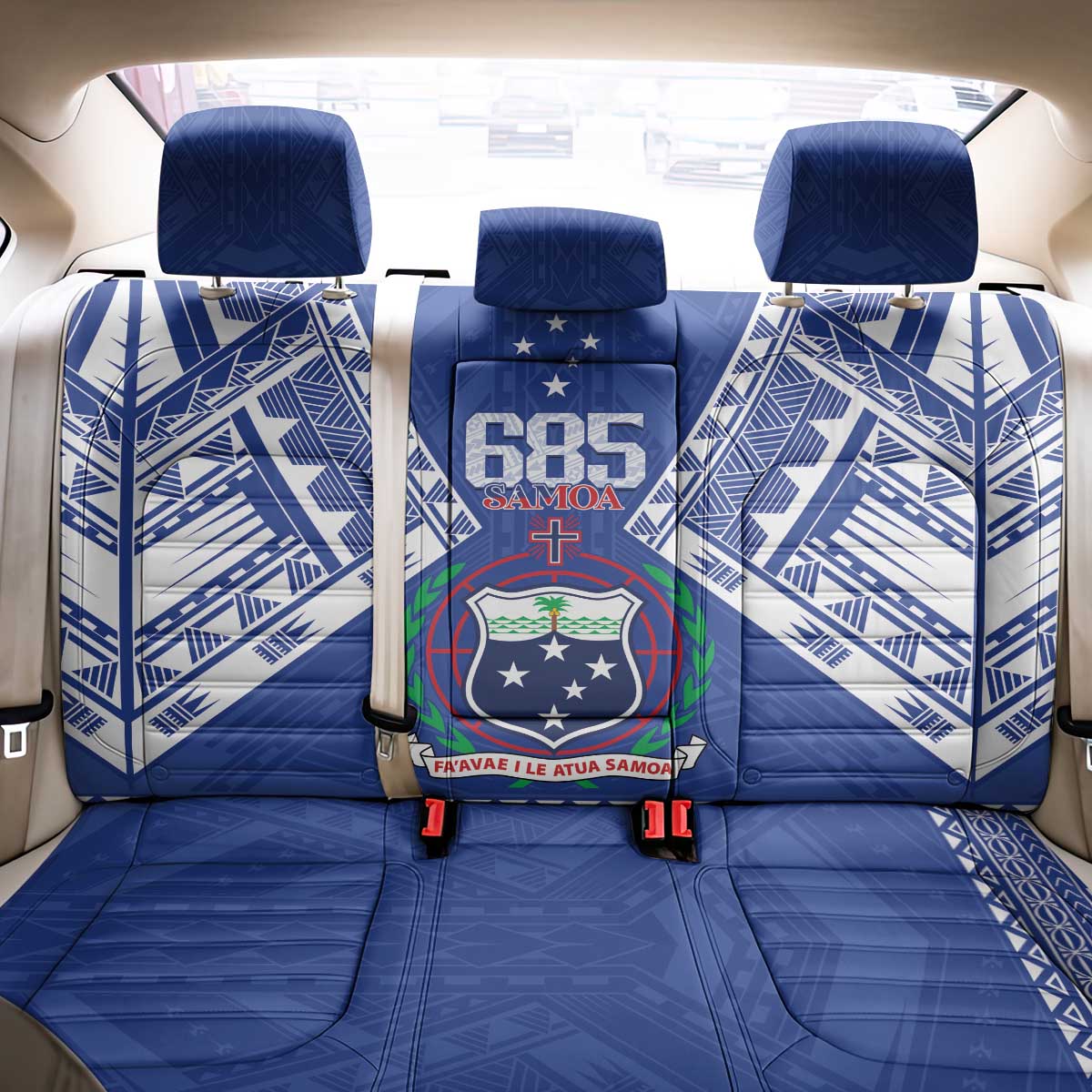 Samoa 685 Back Car Seat Cover Samoan Pride Coat Of Arms LT14 - Polynesian Pride