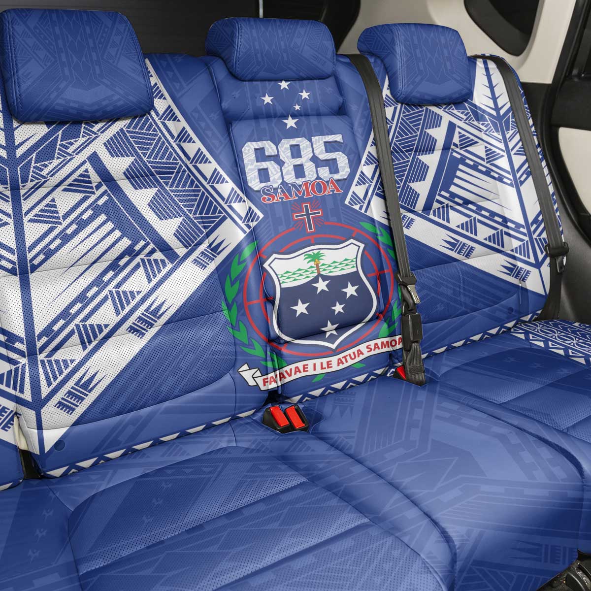Samoa 685 Back Car Seat Cover Samoan Pride Coat Of Arms LT14 - Polynesian Pride