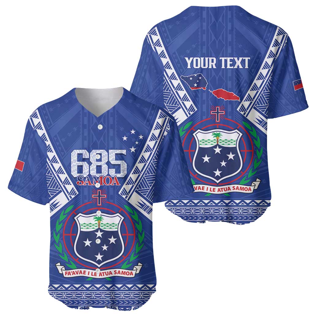 Personalised Samoa 685 Baseball Jersey Samoan Pride Coat Of Arms LT14 - Polynesian Pride