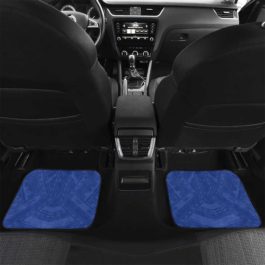 Personalised Samoa 685 Car Mats Samoan Pride Coat Of Arms LT14 Set 2pcs - Back Blue - Polynesian Pride
