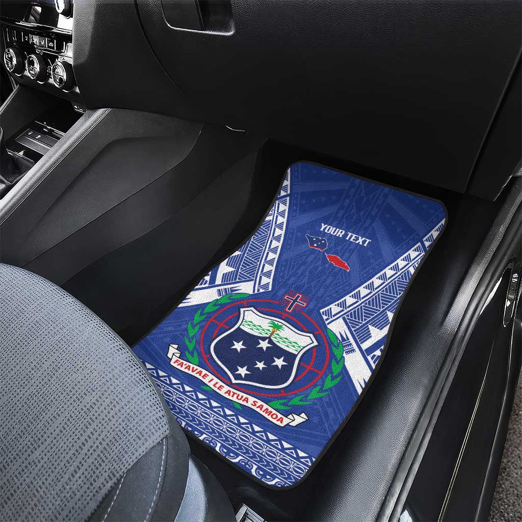 Personalised Samoa 685 Car Mats Samoan Pride Coat Of Arms LT14 - Polynesian Pride
