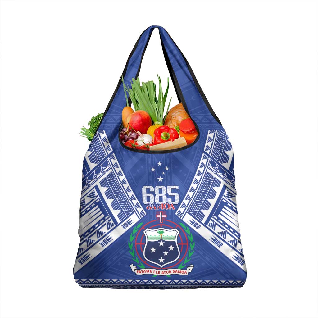 Samoa 685 Grocery Bag Samoan Pride Coat Of Arms LT14 1-pack One Size Blue - Polynesian Pride